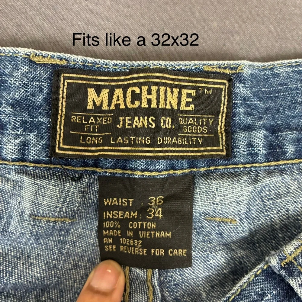 Y2K Machine Jeans Co Carpenter Denim Jeans Men's Size 32x32 Baggy Wide Leg